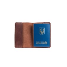Обкладинка для паспорта коньяк