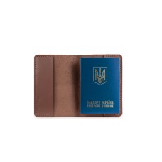 Обкладинка для паспорта коньяк Kaiser
