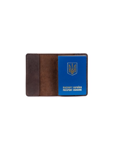 Обкладинка для паспорта шоколад