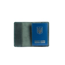 Обкладинка для паспорта зелена