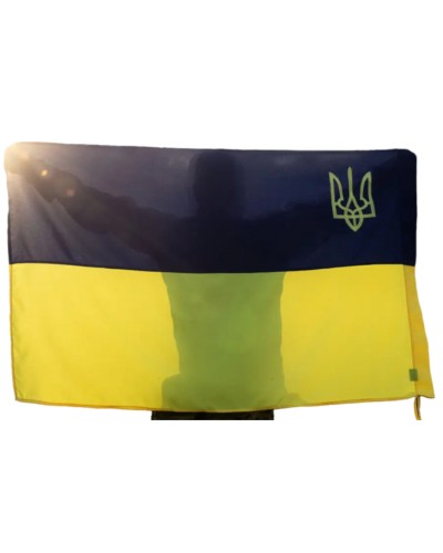 Прапор України з гербом 150х90 см Kirasa Прапор України з гербом 150х90 см Kirasa