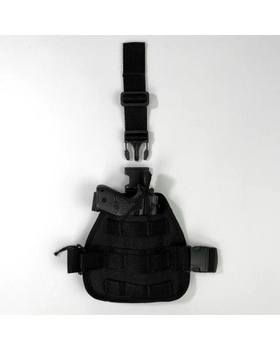Кобура на стегно для ПМ з Molle чорна(LE2438) Кобура на стегно для ПМ з Molle чорна(LE2438)