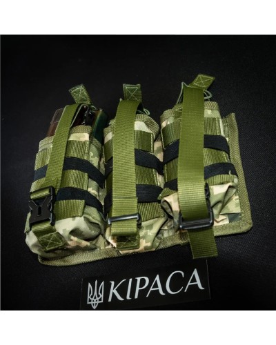 Подсумок под 6 магазинов АК Kirasa из кордуры пиксель Подсумок под 6 магазинов АК Kirasa из кордуры пиксель
