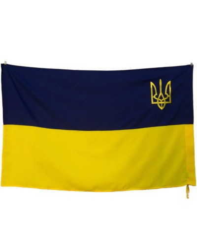 Прапор України з гербом 150х90 см Kirasa Прапор України з гербом 150х90 см Kirasa