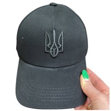 Кепка військова ЗСУ герб чорна