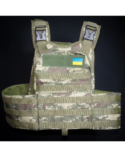 Плитоноска тактична оксфорд Kirasa піксель Плитоноска тактична оксфорд Kirasa піксель