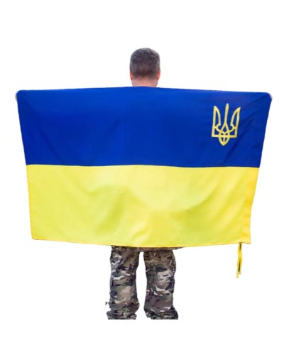 Прапор України з гербом 150х90 см Kirasa Прапор України з гербом 150х90 см Kirasa