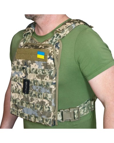 Плитоноска полегшена з кордури Kirasa піксель