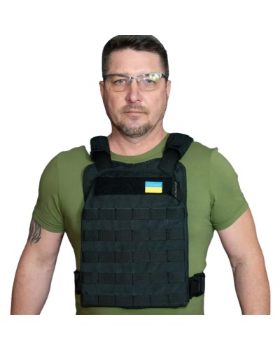Плитоноска полегшена з кордури Kirasa чорна