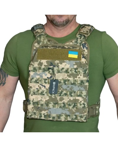 Плитоноска полегшена з кордури Kirasa піксель