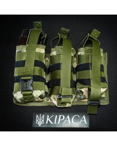 Подсумок под 6 магазинов АК Kirasa из кордуры пиксель Подсумок под 6 магазинов АК Kirasa из кордуры пиксель