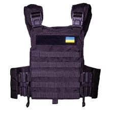 Плитоноска з швидкоскидом кордура Kirasa чорна