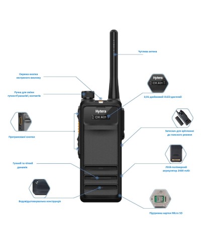 Рація Hytera HP705 UHF Рація Hytera HP705 UHF