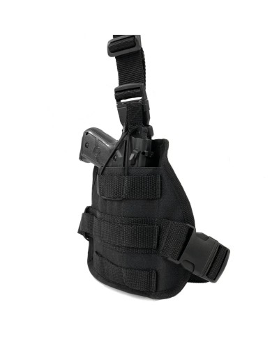 Кобура на стегно для ПМ з Molle чорна(LE2438) Кобура на стегно для ПМ з Molle чорна(LE2438)