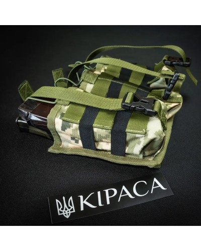 Подсумок под 6 магазинов АК Kirasa из кордуры пиксель Подсумок под 6 магазинов АК Kirasa из кордуры пиксель
