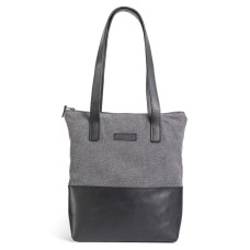 Сумка Shopper шкіра + тканина Canvas - Коньяк Kaiser
